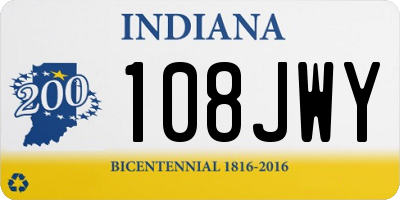 IN license plate 108JWY