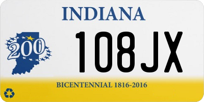 IN license plate 108JX