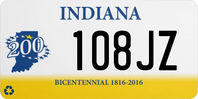 IN license plate 108JZ