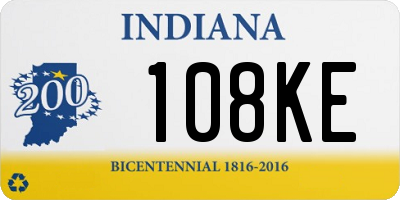 IN license plate 108KE