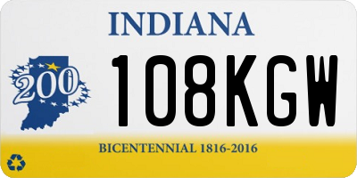 IN license plate 108KGW