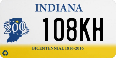 IN license plate 108KH
