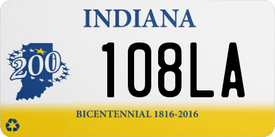 IN license plate 108LA