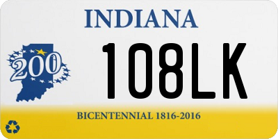 IN license plate 108LK