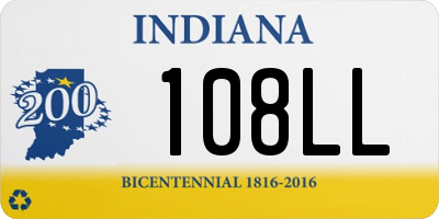 IN license plate 108LL