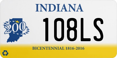 IN license plate 108LS