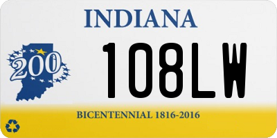 IN license plate 108LW