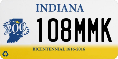 IN license plate 108MMK