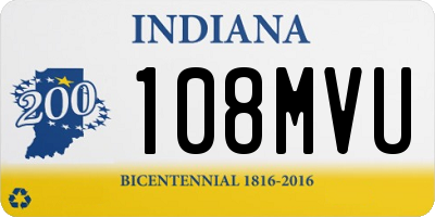 IN license plate 108MVU
