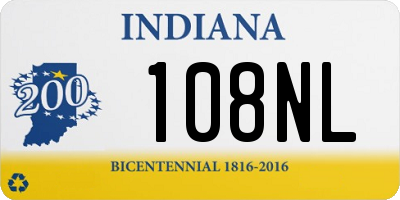 IN license plate 108NL