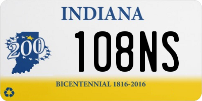 IN license plate 108NS