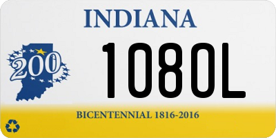 IN license plate 108OL