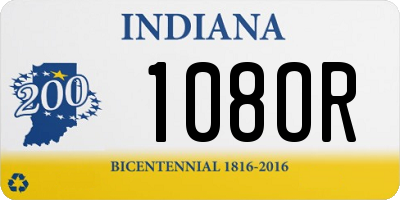 IN license plate 108OR