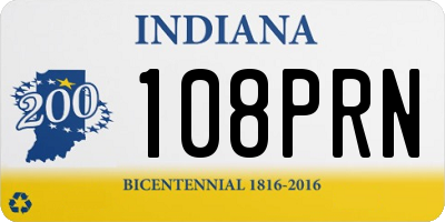 IN license plate 108PRN