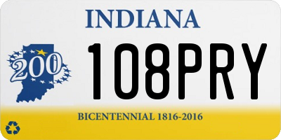 IN license plate 108PRY