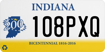 IN license plate 108PXQ