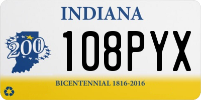 IN license plate 108PYX
