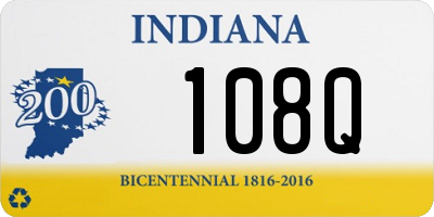 IN license plate 108Q