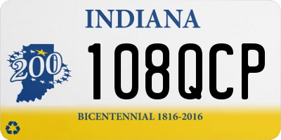 IN license plate 108QCP