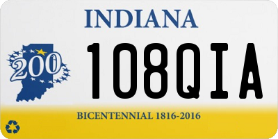 IN license plate 108QIA