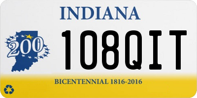 IN license plate 108QIT