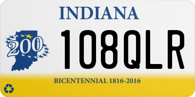 IN license plate 108QLR