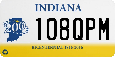 IN license plate 108QPM