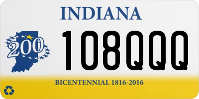 IN license plate 108QQQ