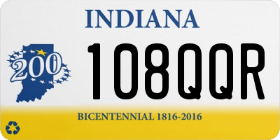 IN license plate 108QQR