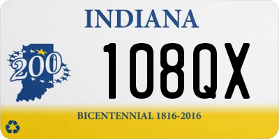 IN license plate 108QX