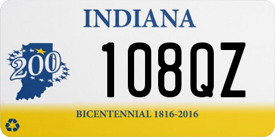 IN license plate 108QZ