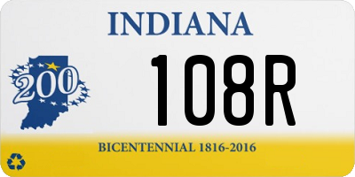 IN license plate 108R