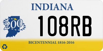 IN license plate 108RB