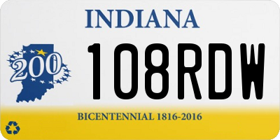 IN license plate 108RDW
