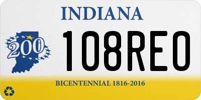 IN license plate 108REO