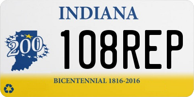 IN license plate 108REP