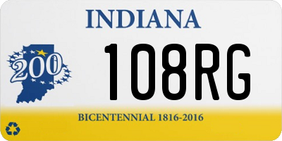 IN license plate 108RG