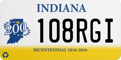 IN license plate 108RGI