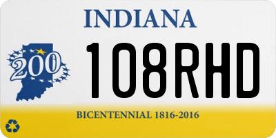 IN license plate 108RHD