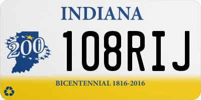 IN license plate 108RIJ