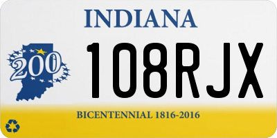 IN license plate 108RJX
