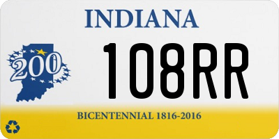 IN license plate 108RR