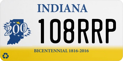 IN license plate 108RRP