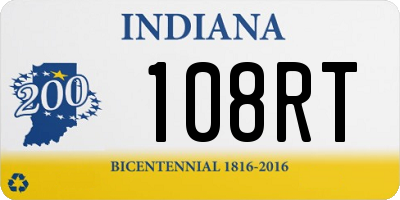 IN license plate 108RT