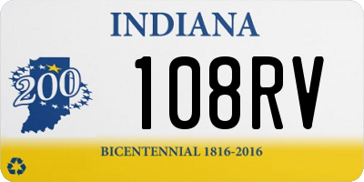 IN license plate 108RV