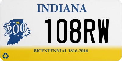 IN license plate 108RW