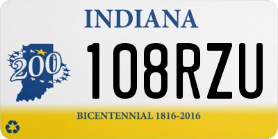 IN license plate 108RZU