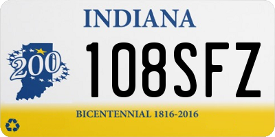IN license plate 108SFZ