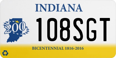 IN license plate 108SGT