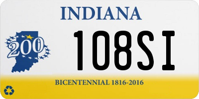 IN license plate 108SI